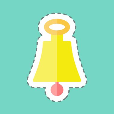 Çıkartma çizgisi Bell 'i kesti. Deniz sembolü için uygun. Basit dizayn edilebilir. tasarım şablonu. Basit gösterim