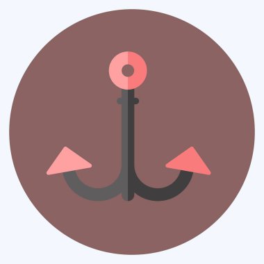 Deniz sembolü için uygun Simge 1. Düz stil. Basit dizayn edilebilir. tasarım şablonu. Basit gösterim