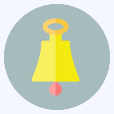 Icon Bell. Deniz sembolü için uygun. Düz stil. Basit dizayn edilebilir. tasarım şablonu. Basit gösterim