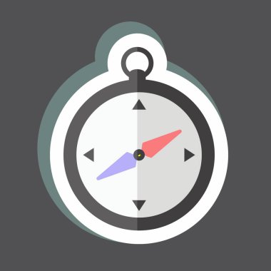 Etiket pusulası. Deniz sembolü için uygun. Basit dizayn edilebilir. tasarım şablonu. Basit gösterim