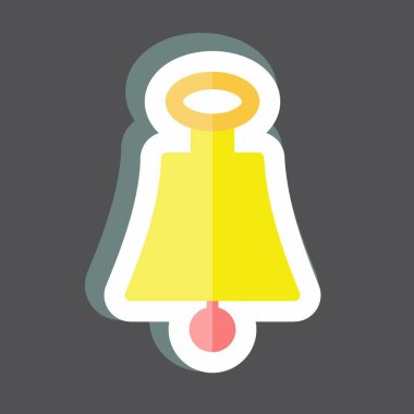 Etiket Çanı. Deniz sembolü için uygun. Basit dizayn edilebilir. tasarım şablonu. Basit gösterim