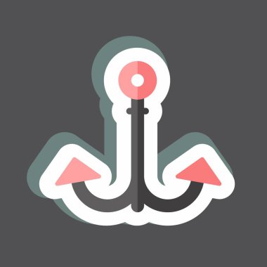 Yapıştırma 1 deniz sembolü için uygun. Basit dizayn edilebilir. tasarım şablonu. Basit gösterim