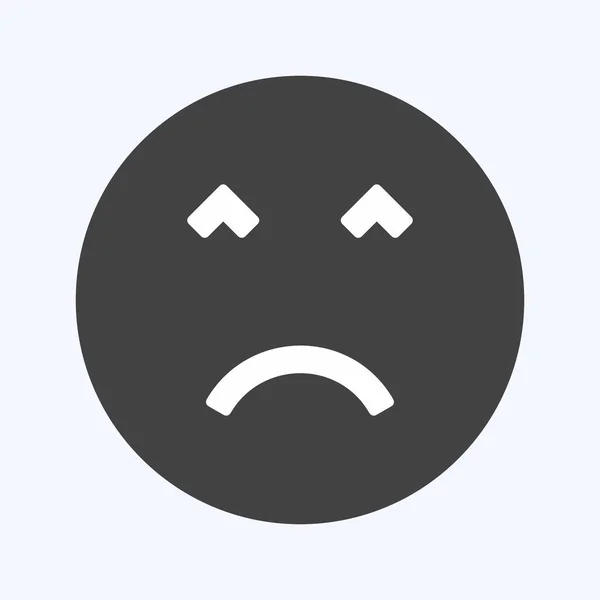 Icon Emoticon Angry Face Suitable Emoticon Symbol Glyph Style Simple — Vector de stock