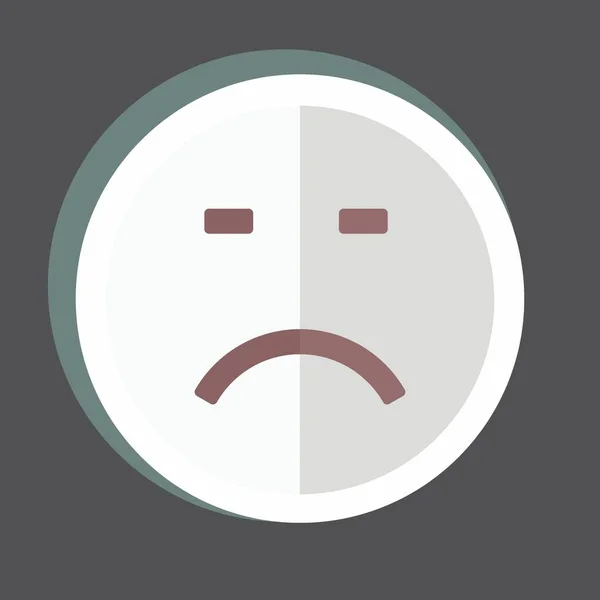 Sticker Emoticon Loser Suitable Emoticon Symbol Simple Design Editable Design — Stock Vector