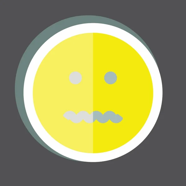 Sticker Emoticon Geannuleerd Geschikt Voor Emoticon Symbool Eenvoudig Ontwerp Bewerkbaar — Stockvector