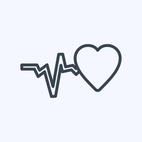 Icon Good Health Suitable Community Symbol Line Style Simple Design — Vetor de Stock