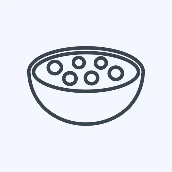 Icon Food Suitable Community Symbol Line Style Simple Design Editable — Archivo Imágenes Vectoriales