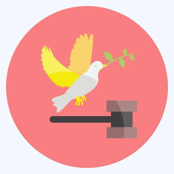 Icon Peace Justice Suitable Community Symbol Flat Style Simple Design — Image vectorielle