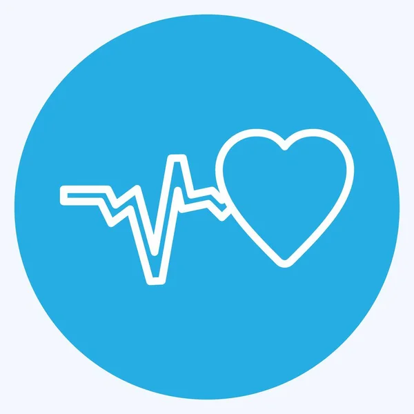 Icon Good Health Suitable Community Symbol Blue Eyes Style Simple — Vetor de Stock