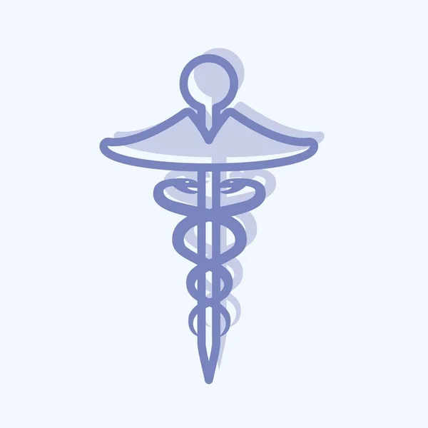 Icon Health Care 适用于社区标志 双音风格 简单的设计可以编辑 设计模板向量 简单的符号说明 — 图库矢量图片