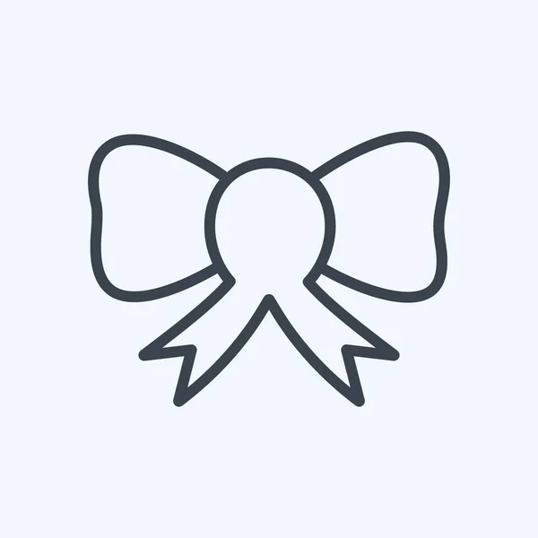 Icon Bow Suitable Wedding Symbol Line Style Simple Design Editable — стоковый вектор