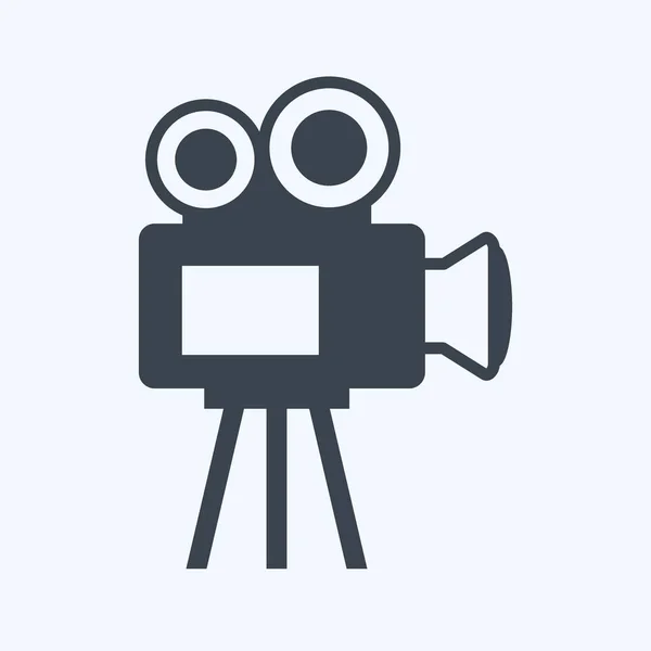 Иконка Видеокамера Подходит Свадебного Символа Стиле Глифа Простой Дизайн Редактируемый — стоковый вектор