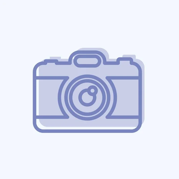 Icon Camera Suitable Wedding Symbol Two Tone Style Simple Design — Stockvektor