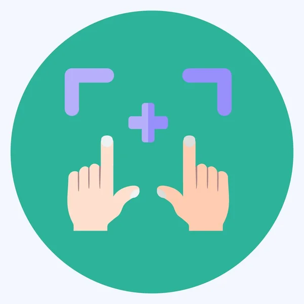 Symbolbild Aktion Geeignet Für Handaktionen Symbol Flachen Stil Einfaches Design — Stockvektor