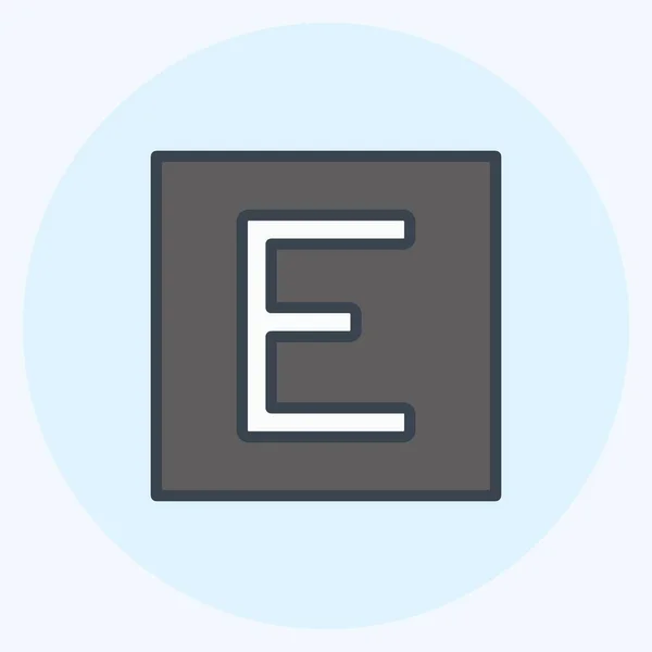 Icon Edge Suitable Mobile Apps Symbol Color Mate Style Simple — Stockový vektor