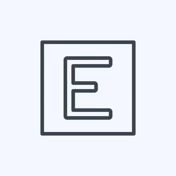 Icon Edge Adecuado Para Símbolo Aplicaciones Móviles Estilo Línea Diseño — Vector de stock