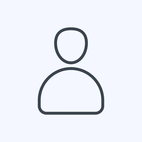 Icon Contacts Suitable Mobile Apps Symbol Line Style Simple Design — Vetor de Stock