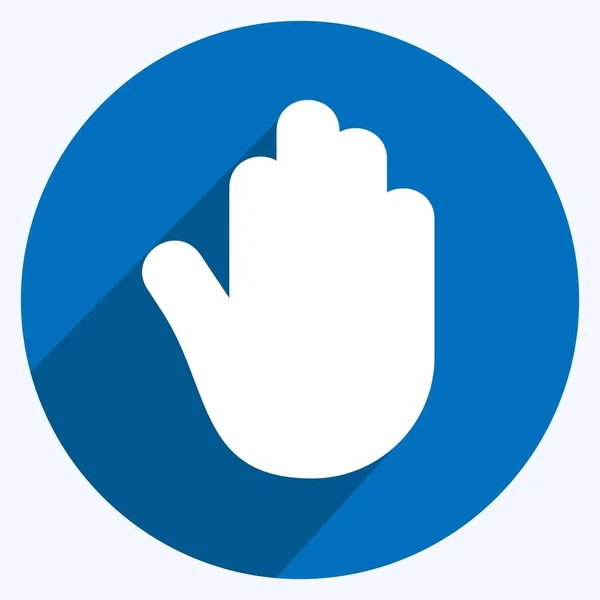 Icon Accessibility Suitable Mobile Apps Symbol Long Shadow Style Simple — 스톡 벡터