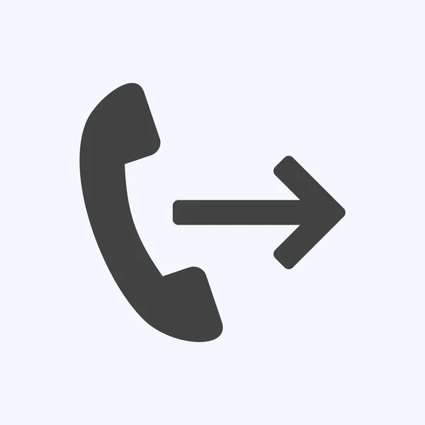Icon Call Forwarding Suitable Mobile Apps Symbol Glyph Style Simple — Image vectorielle