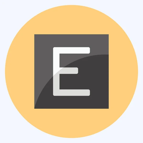 Icon Edge Suitable Mobile Apps Symbol Flat Style Simple Design — стоковый вектор