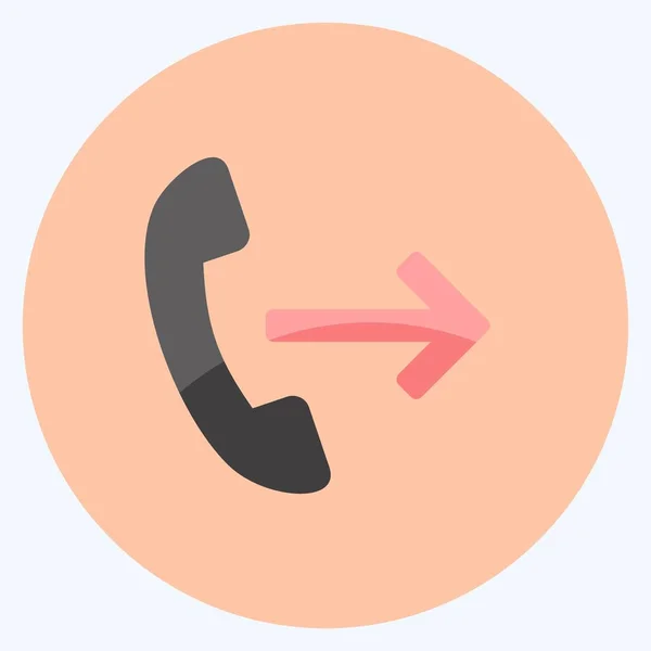 Icon Call Forwarding Suitable Mobile Apps Symbol Flat Style Simple — Stockový vektor