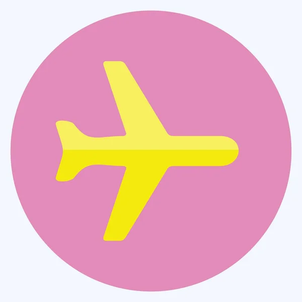 Icon Aeroplane Mode Suitable Mobile Apps Symbol Flat Style Simple — Stockvektor