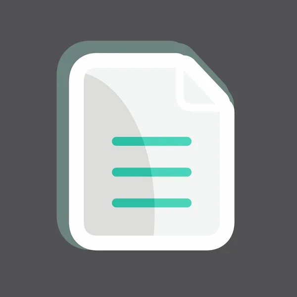Sticker Notes Suitable Mobile Apps Symbol Simple Design Editable Design — Image vectorielle