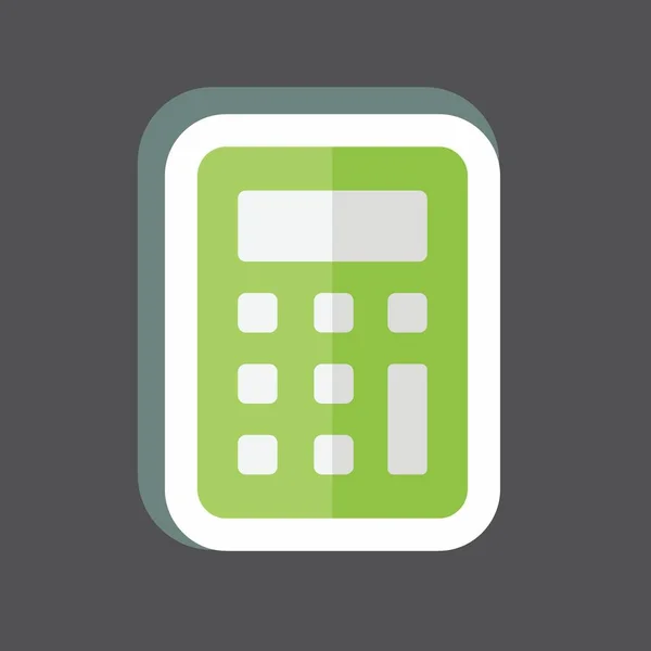 Sticker Calculator Suitable Mobile Apps Symbol Simple Design Editable Design — Vector de stock