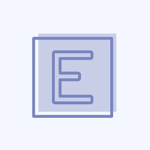 Icon Edge Suitable Mobile Apps Symbol Two Tone Style Simple — Image vectorielle
