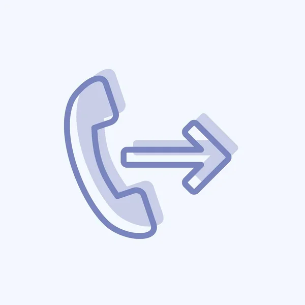 Icon Call Forwarding Suitable Mobile Apps Symbol Two Tone Style — Vettoriale Stock
