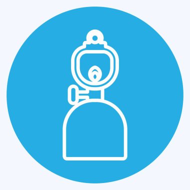 Icon Gaz Lambası. Deniz sembolü için uygun. Mavi gözlü. Basit dizayn edilebilir. tasarım şablonu. Basit gösterim