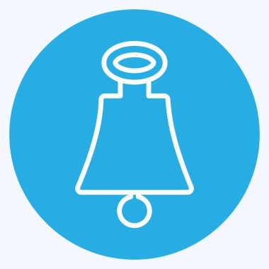 Icon Bell. Deniz sembolü için uygun. Mavi gözlü. Basit dizayn edilebilir. tasarım şablonu. Basit gösterim