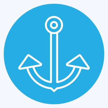 Deniz sembolü için uygun simge 2. Mavi gözlü. Basit dizayn edilebilir. tasarım şablonu. Basit gösterim