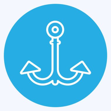 Deniz sembolü için uygun Simge 1. Mavi gözlü. Basit dizayn edilebilir. tasarım şablonu. Basit gösterim