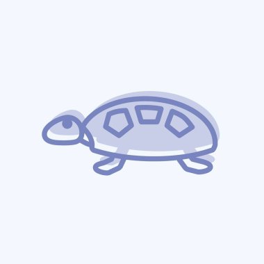 Simge Kaplumbağa. Deniz sembolü için uygun. İki ton stili. Basit dizayn edilebilir. tasarım şablonu. Basit gösterim