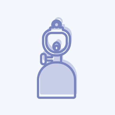 Icon Gaz Lambası. Deniz sembolü için uygun. İki ton stili. Basit dizayn edilebilir. tasarım şablonu. Basit gösterim