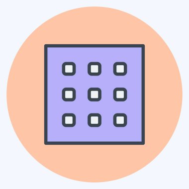 Simge dokusu. Fotoğraf düzenleme sembolü için uygun. renk arkadaşı stili. Basit dizayn edilebilir. tasarım şablonu. Basit gösterim