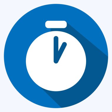 Simge zamanlayıcısı. Fotoğraf düzenleme sembolü için uygun. Uzun gölge tarzı. Basit dizayn edilebilir. tasarım şablonu. Basit gösterim