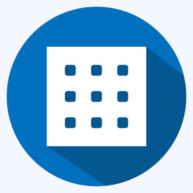 Simge dokusu. Fotoğraf düzenleme sembolü için uygun. Uzun gölge tarzı. Basit dizayn edilebilir. tasarım şablonu. Basit gösterim