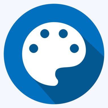 Simge Rengi Lens. Fotoğraf düzenleme sembolü için uygun. Uzun gölge tarzı. Basit dizayn edilebilir. tasarım şablonu. Basit gösterim