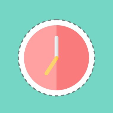 Etiket çizgisi Timelapse 'ı kesti. Fotoğraf düzenleme sembolü için uygun. Basit dizayn edilebilir. tasarım şablonu. Basit gösterim