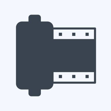 Simge Kamera Kaydı. Fotoğraf düzenleme sembolü için uygun. Kabartma tarzı. Basit dizayn edilebilir. tasarım şablonu. Basit gösterim