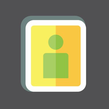 Etiket Portresi. Fotoğraf düzenleme sembolü için uygun. Basit dizayn edilebilir. tasarım şablonu. Basit gösterim