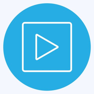 Simge Slayt Gösterisi. Fotoğraf düzenleme sembolü için uygun. Mavi gözlü. Basit dizayn edilebilir. tasarım şablonu. Basit gösterim