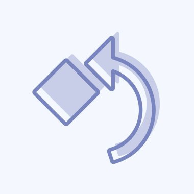 Simge Döndürme 90 Derece. Fotoğraf düzenleme sembolü için uygun. İki ton stili. Basit dizayn edilebilir. tasarım şablonu. Basit gösterim