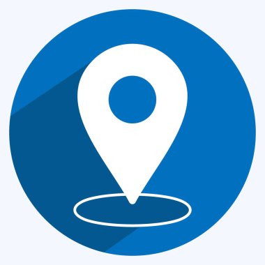 Simge tutucu. Web Arayüzü sembolü için uygun. Uzun gölge tarzı. Basit dizayn edilebilir. tasarım şablonu. Basit gösterim