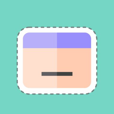 Etiket çizgisi Takvimi kesti. Web Arayüzü sembolü için uygun. Basit dizayn edilebilir. tasarım şablonu. Basit gösterim