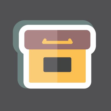 Çıkartma Arşivi. Web Arayüzü sembolü için uygun. Basit dizayn edilebilir. tasarım şablonu. Basit gösterim