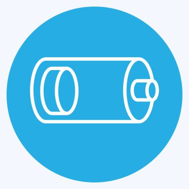 Simge Düşük Batarya. Web Arayüzü sembolü için uygun. Mavi gözlü. Basit dizayn edilebilir. tasarım şablonu. Basit gösterim