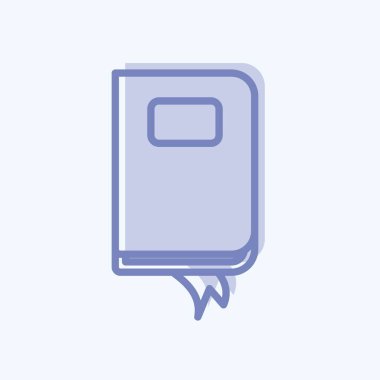 Simge Defteri. Web Arayüzü sembolü için uygun. İki ton stili. Basit dizayn edilebilir. tasarım şablonu. Basit gösterim